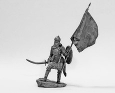 Оловянный солдатик. Оловянная фигура. Знаменосец армии Тамерлана