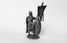 Оловянный солдатик. Оловянная фигура. Византийский офицер с штандартом